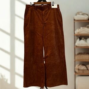 a.n.a women’s wide leg high rise Corduroy Pants - Rich Brown